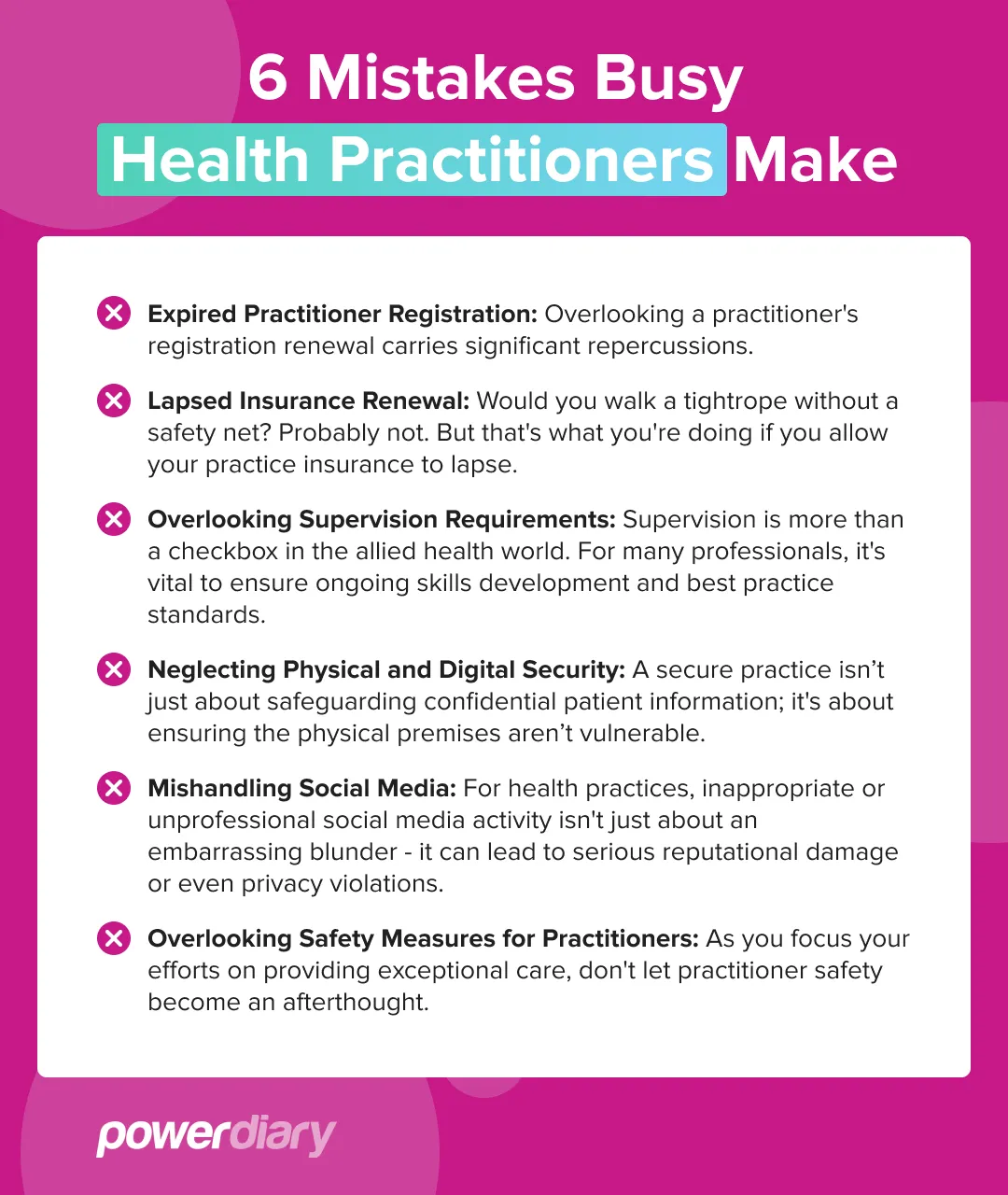 Mistakes Health Practitioners Make