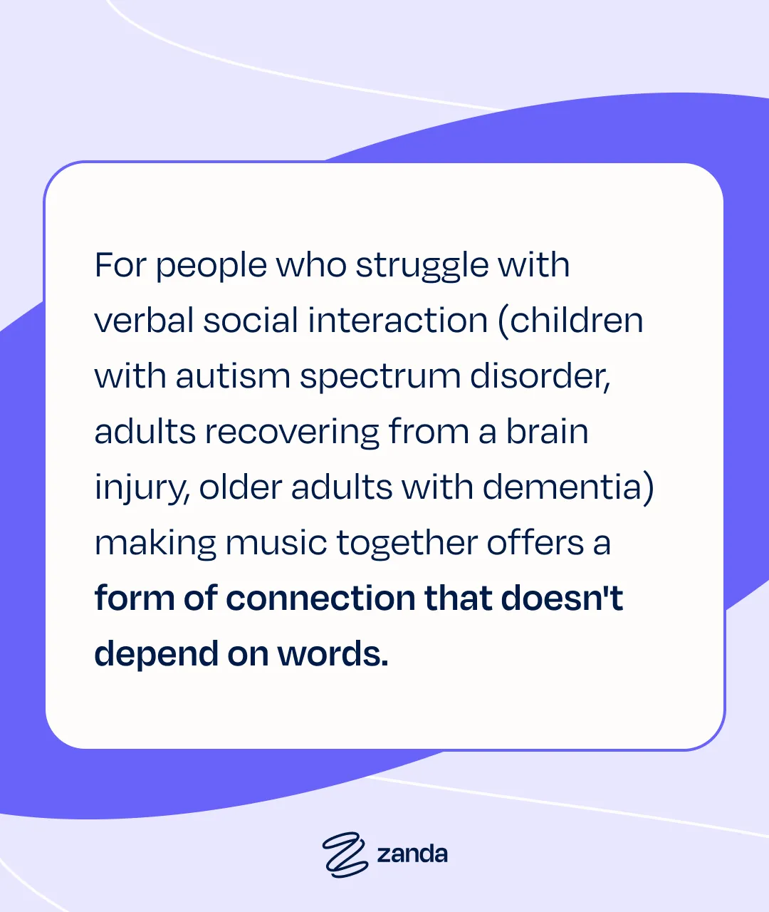 Music therapy supports social connection for people who struggle with verbal social interaction