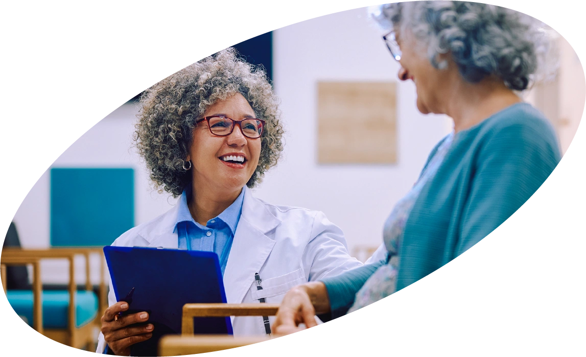 Clinician using Zanda clinic management software