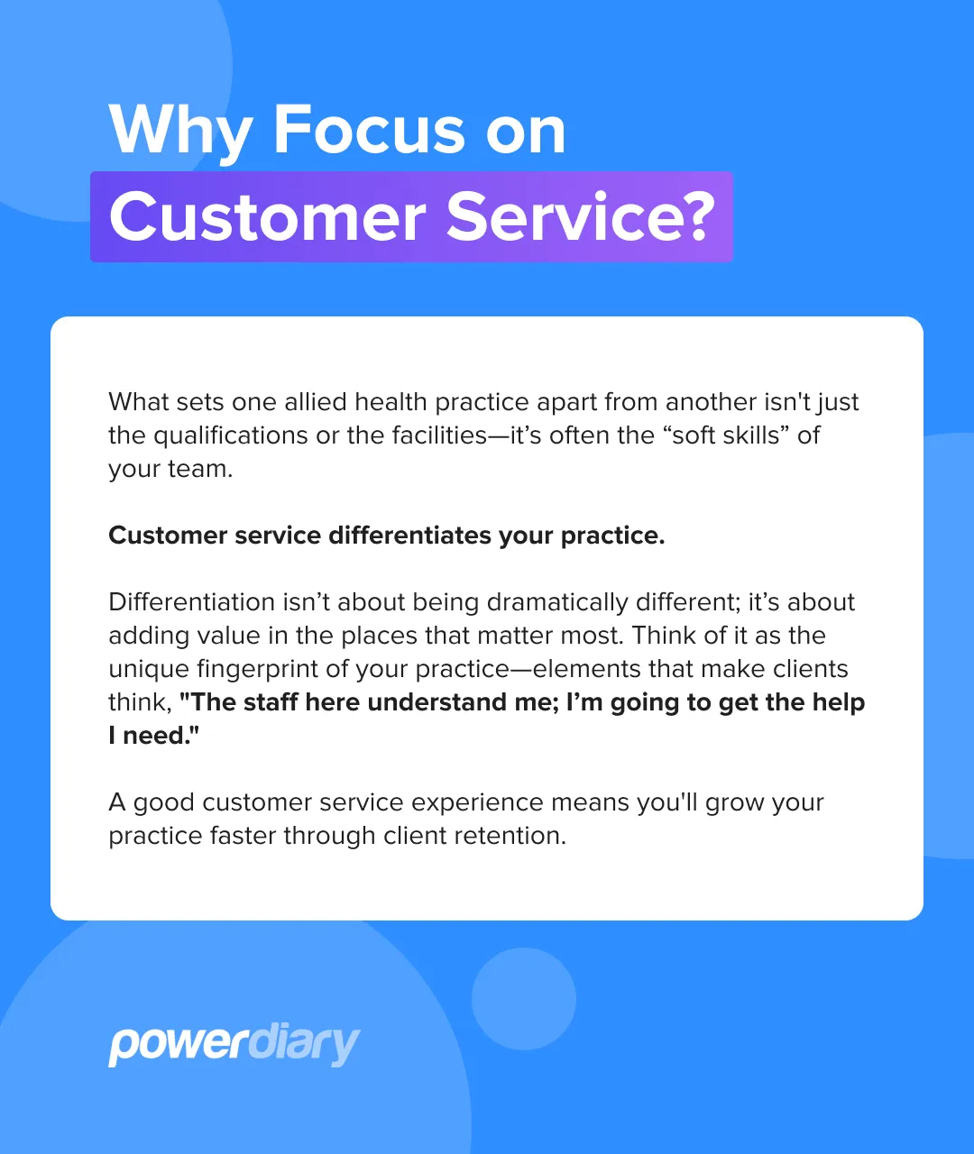 Why Focus On Customer Service