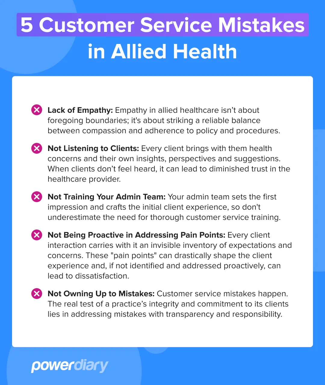 Customer Service Mistakes Allied Health