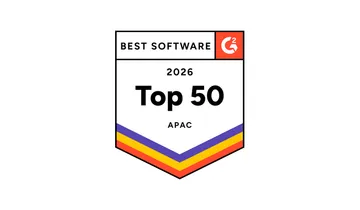 G2 2026 Best Software Awards badge — Top 50 APAC