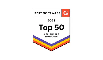 G2 2026 Best Software Awards badge — Top 50 Healthcare Products
