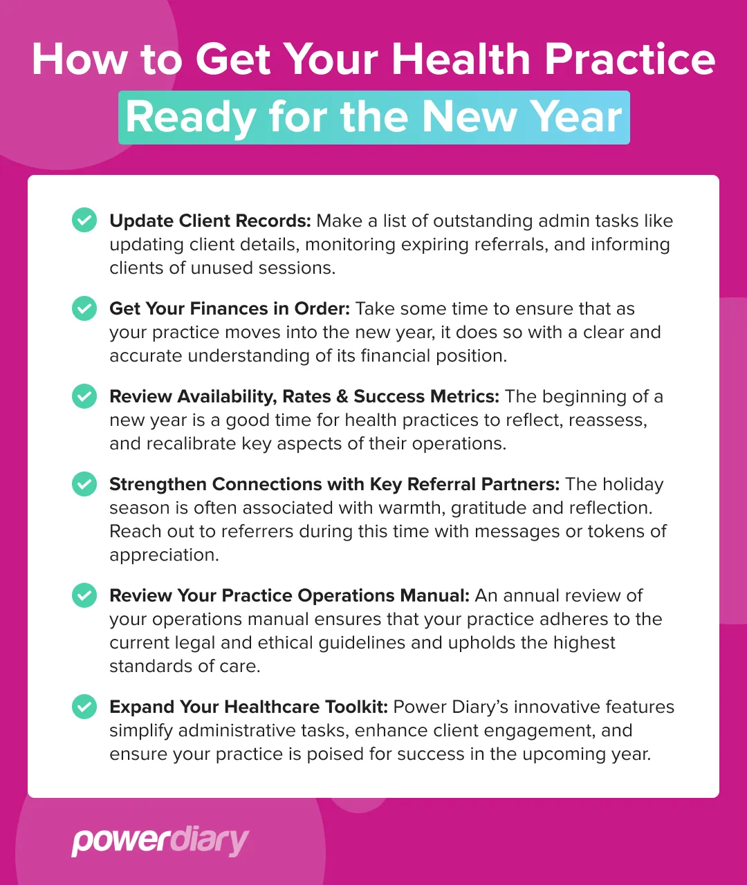 How To Get Your Health Practice Ready For 2024