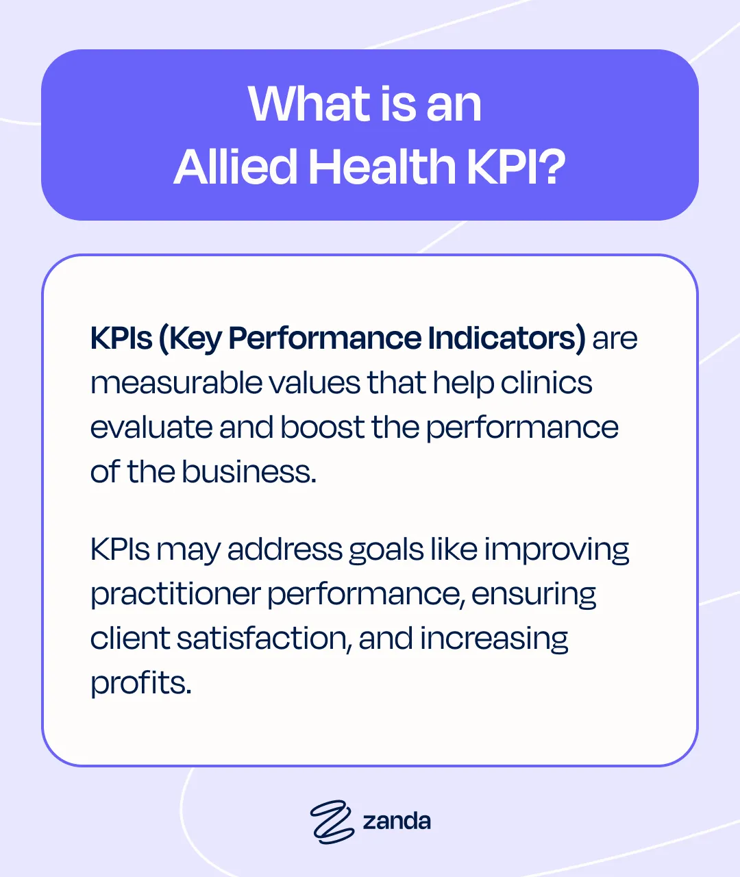 What is an allied health KPI