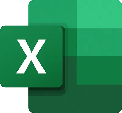 Microsoft Excel logo – KPI dashboard template available as an Excel file