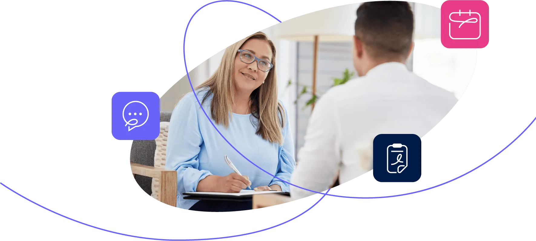 Psychologist using Zanda clinic management software