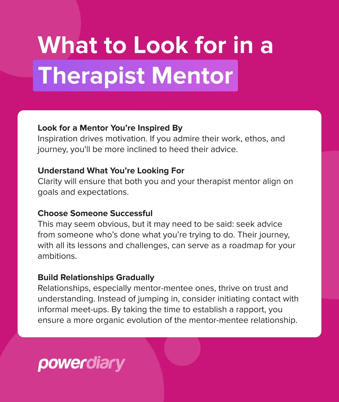 What To Look In Therapist Mentor