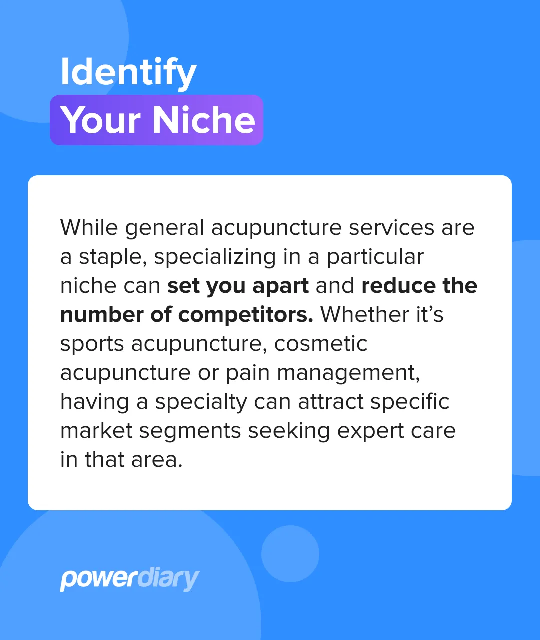 Identify Your Niche Acupuncture