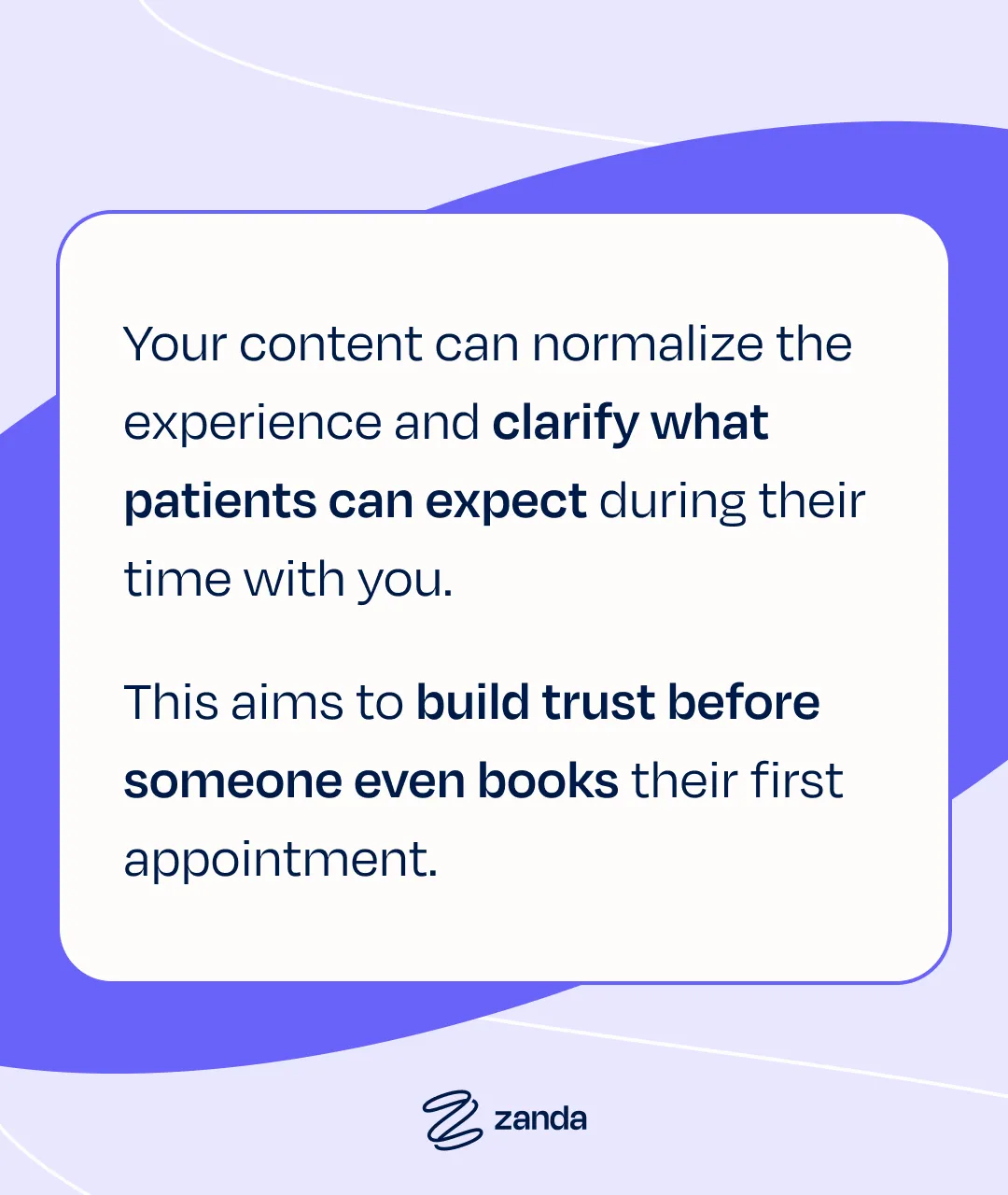 Illustration showing patient education builds trust before the first appointment