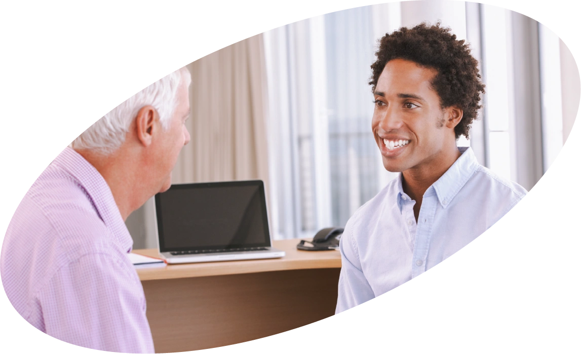 Mental health practitioner in session with a client