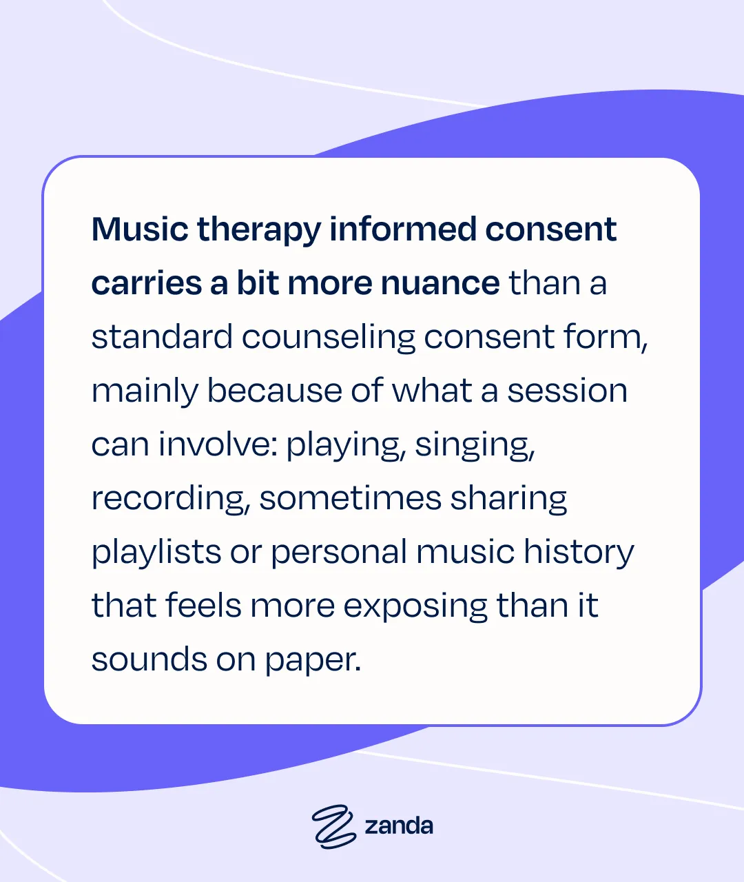Preview of a music therapy intake form template showing client details, music-specific background, and session logistics fields