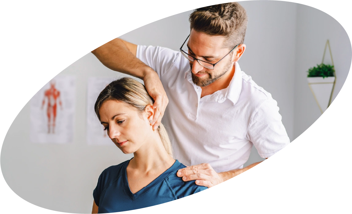 Osteopath treating a patient