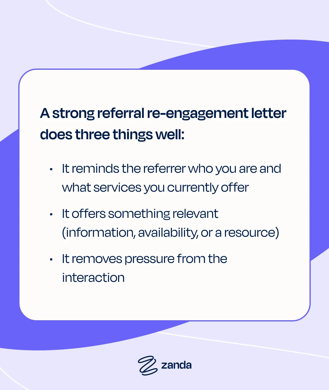 Referral re-engagement letter writing tips