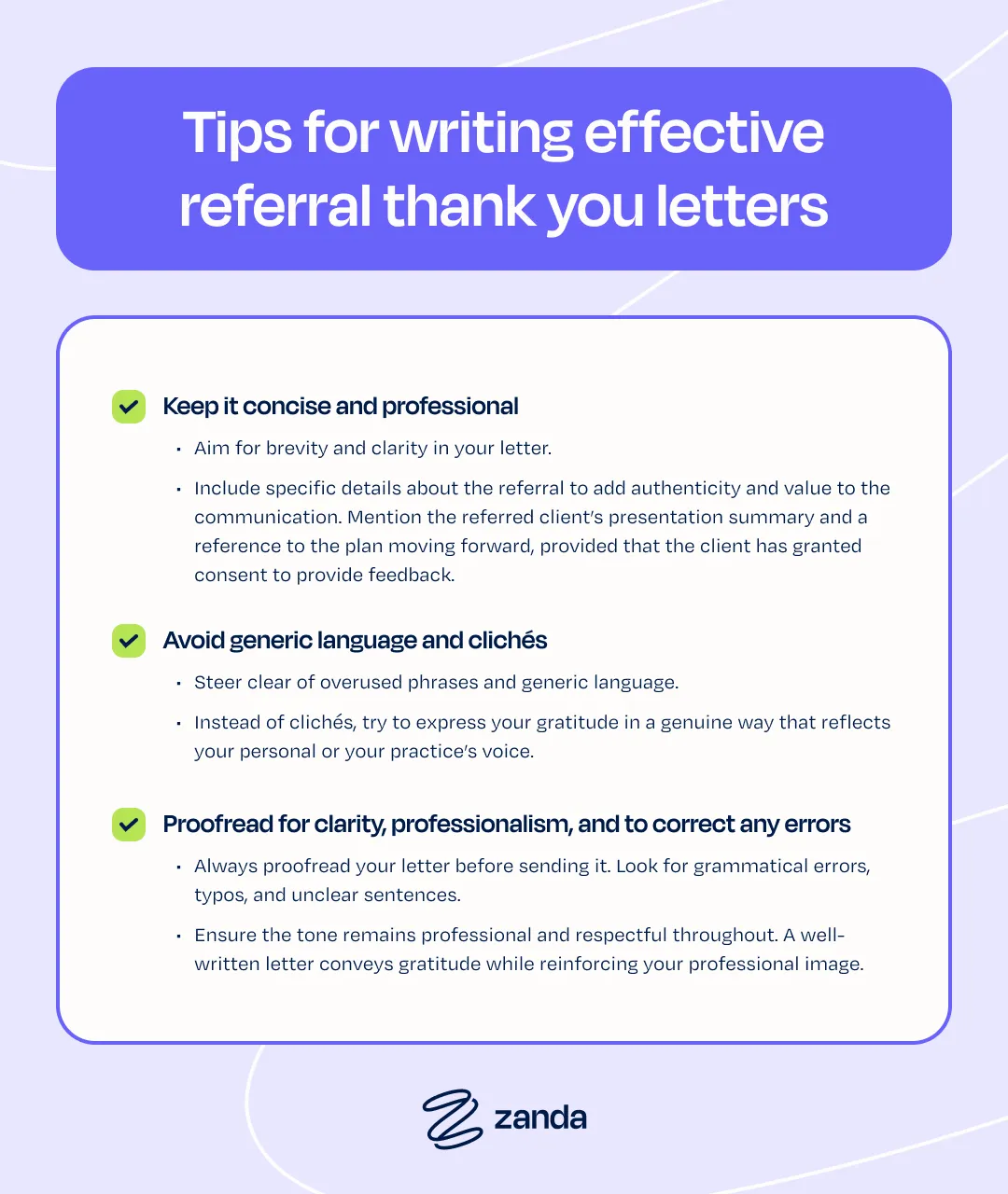 Tips for writing effective referral thank you letters