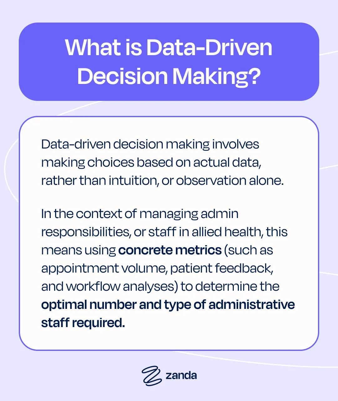 What is data-driven decision-making in allied health