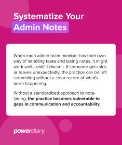 systematize your admin notes